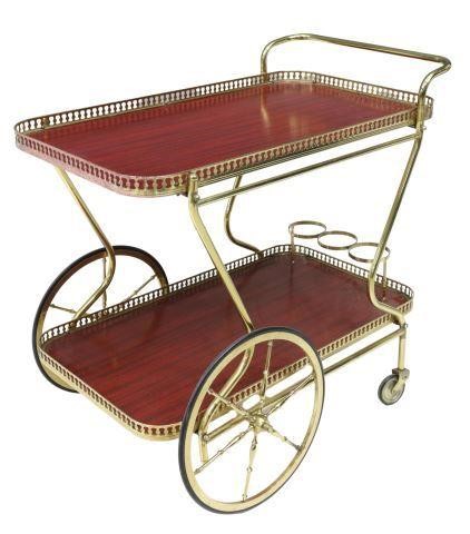 ITALIAN GILT METAL TWO-TIER SERVICE