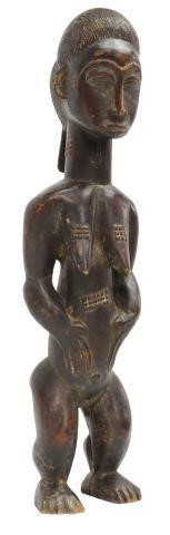 AFRICAN BAULE CARVED WOOD FEMALE