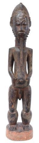 LARGE AFRICAN BAULE CARVED WOOD 35967b