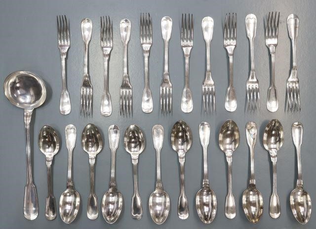(25) FRENCH SILVER PLATE FLATWARE(lot