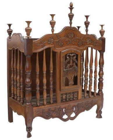 FRENCH PROVINCIAL WALNUT SPINDLED 35969f