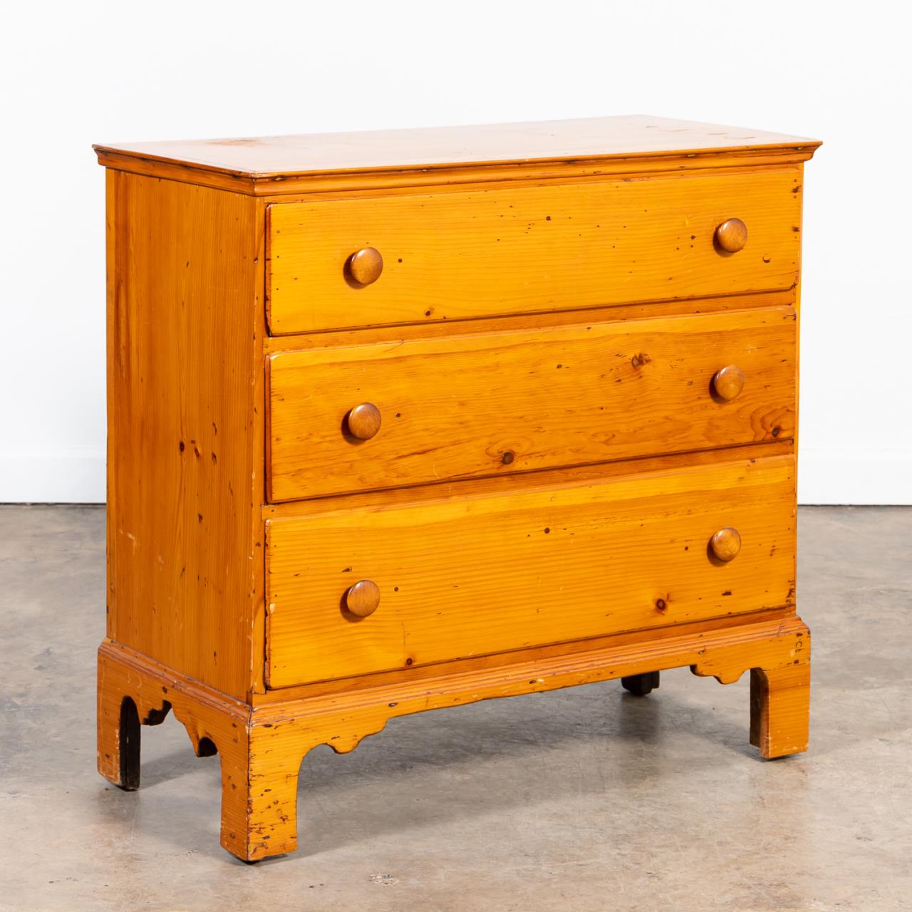 18TH C. ENGLISH PROVINCIAL THREE-DRAWER