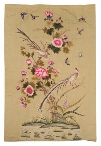 CHINESE EMBROIDERED PICTORIAL WALL 3596f0