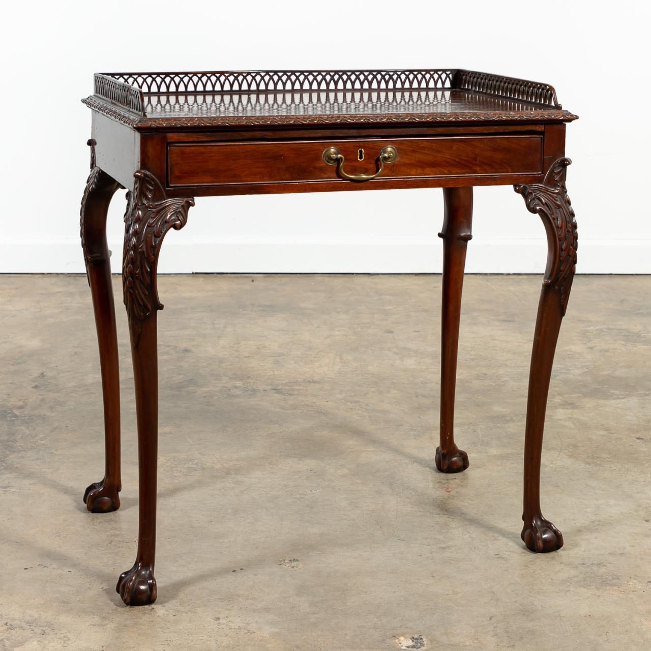 L. 19TH CHIPPENDALE-STYLE MAHOGANY