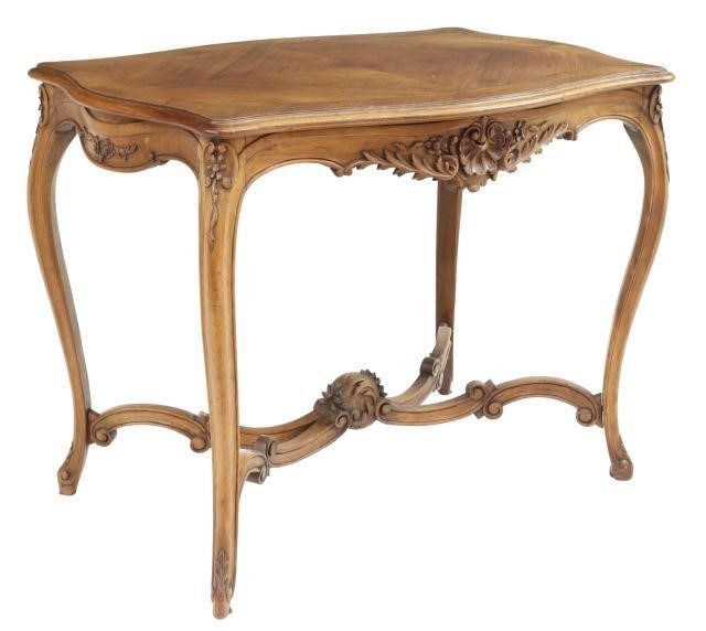 FRENCH LOUIS XV STYLE CARVED WALNUT 3596ff