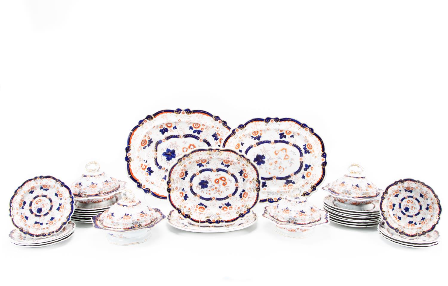 31 PCS ENGLISH IMARI IRONSTONE 35970c