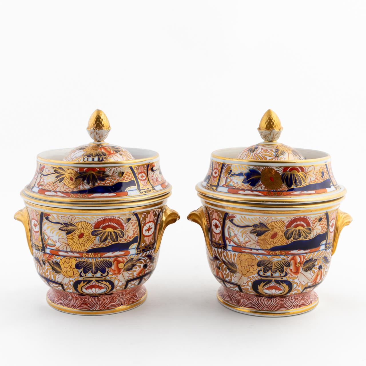 PAIR 19TH C ENGLISH IMARI FRUIT 359715