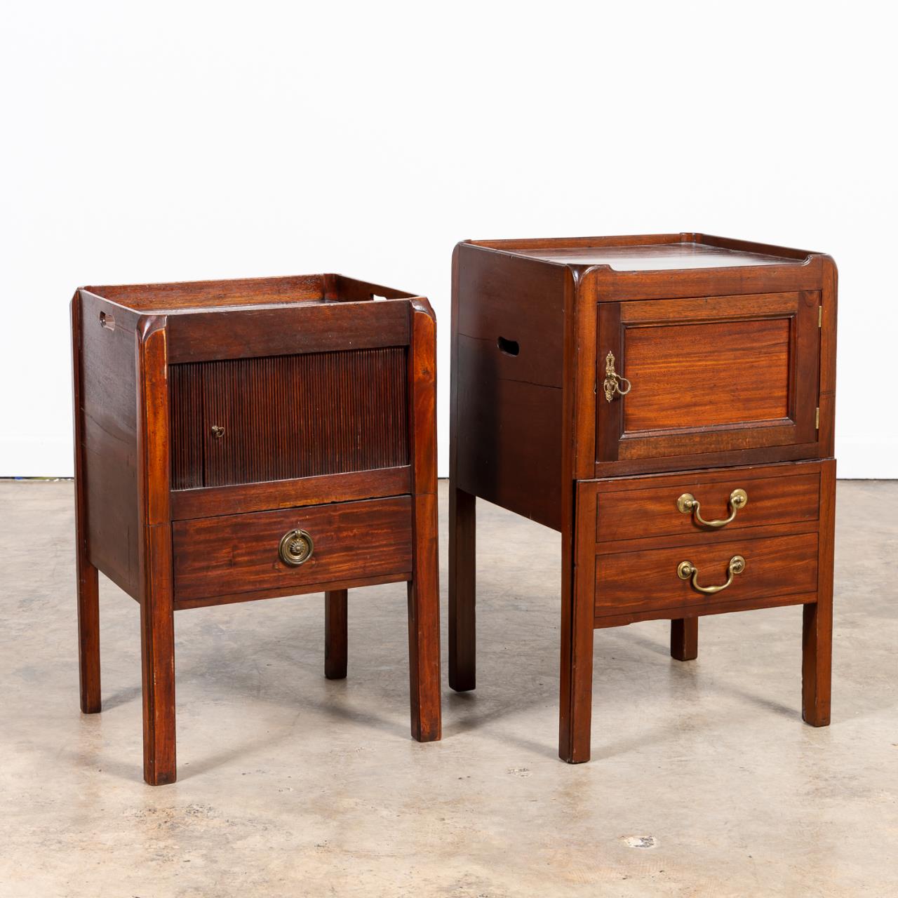 TWO ENGLISH GEORGIAN MAHOGANY BEDSIDE 359777