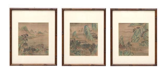  3 FRAMED CHINESE WATERCOLOR PAINTINGS 35978d