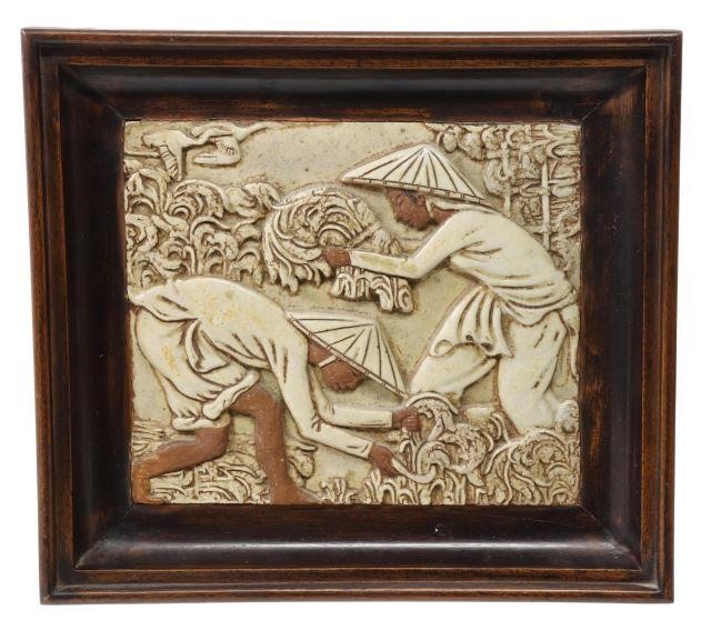 FRAMED FIGURAL CERAMIC TILEFramed 35978f