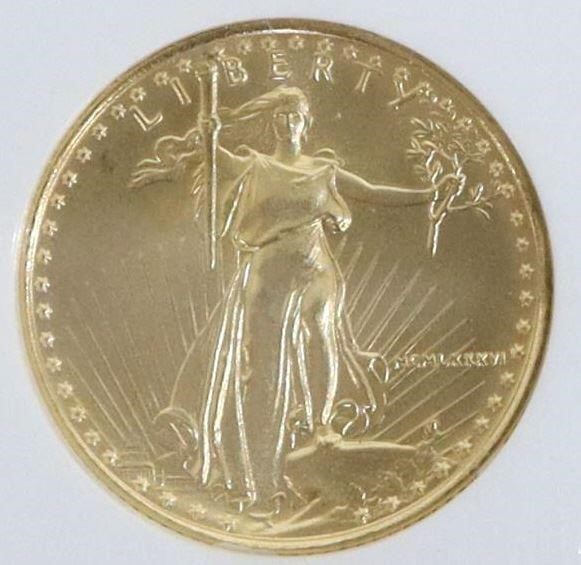 U.S. HALF EAGLE 1986 GOLD $5 COIN,