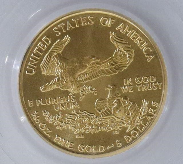 US HALF EAGLE 2007 GOLD $5 COIN,