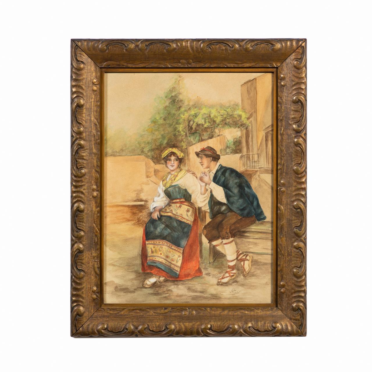 CONTINENTAL SCHOOL COURTING SCENE  3597f1