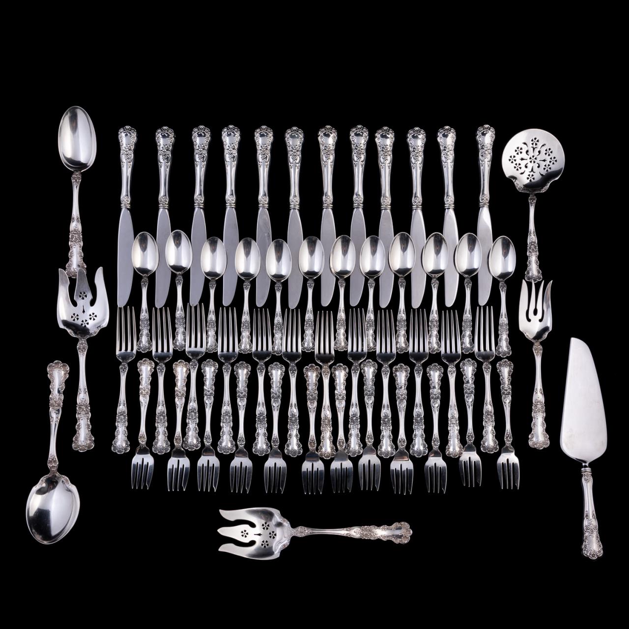 55 PC, GORHAM STERLING SILVER BUTTERCUP