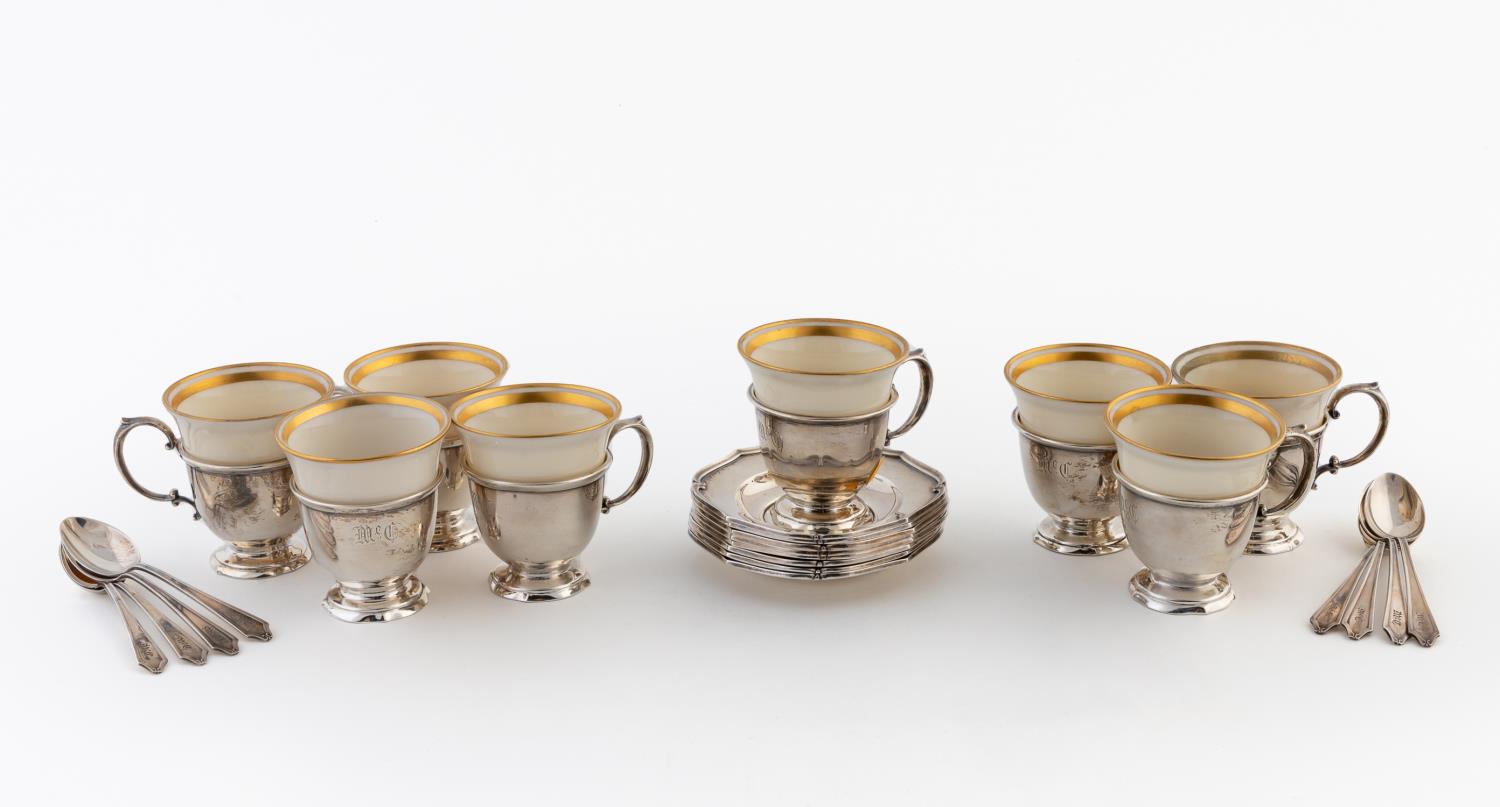 SET OF 8, INTERNATIONAL STERLING DEMITASSE