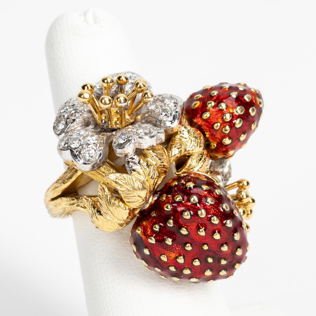 18K YELLOW GOLD DIAMOND STRAWBERRY 359880