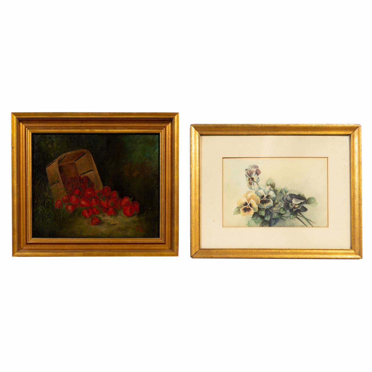 2 PCS N L LONG STILL LIFE PAINTINGS  35989e