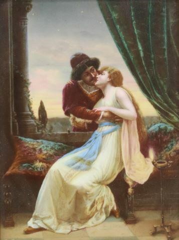 BERLIN KPM PORCELAIN PLAQUE ROMEO &