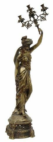 LARGE PATINATED BRONZE FIGURAL 3598fd