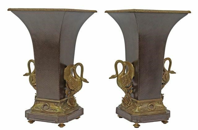  2 DECORATIVE BRONZE MOUNTED PORCELAIN 359908