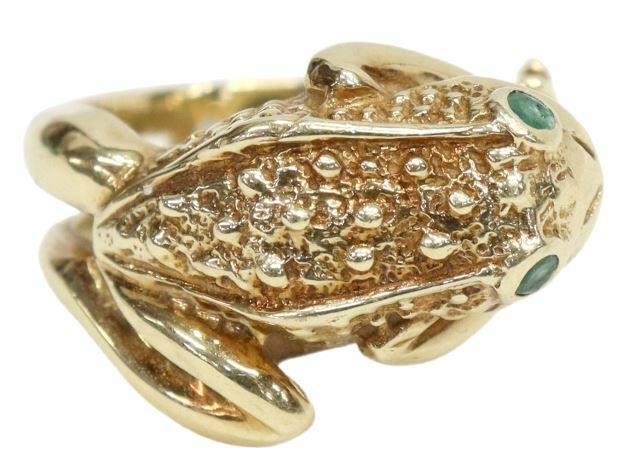 ESTATE 14KT YELLOW GOLD TREE FROG 359911