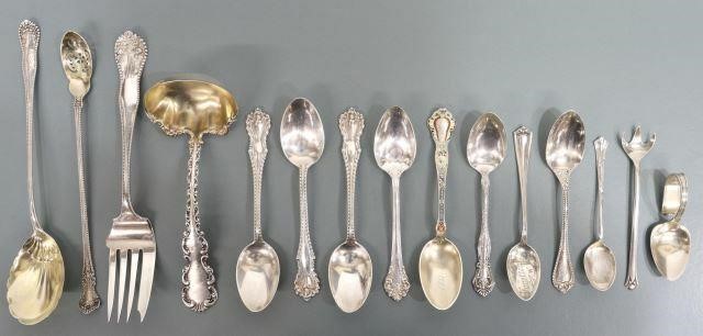 (15) ASSORTED STERLING SILVER FLATWARE,