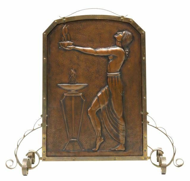 FRENCH ART DECO BAS RELIEF COPPER