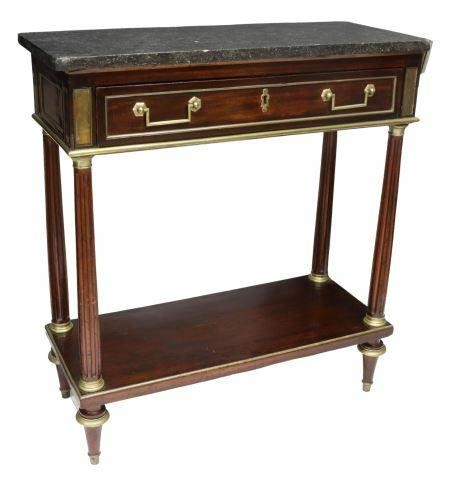 FRENCH LOUIS XVI STYLE MARBLE-TOP