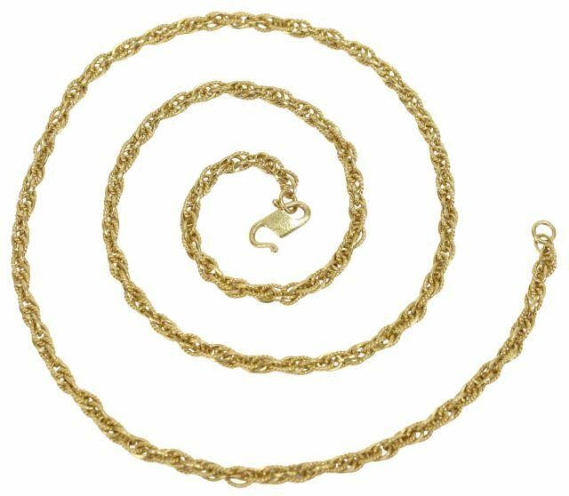 22KT YELLOW GOLD CHAIN NECKLACE,