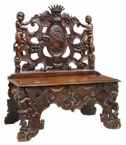 ITALIAN RENAISSANCE REVIVAL WALNUT