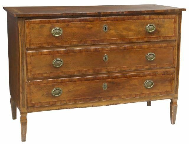 ANTIQUE ITALIAN NEOCLASSICAL WALNUT 3599e3