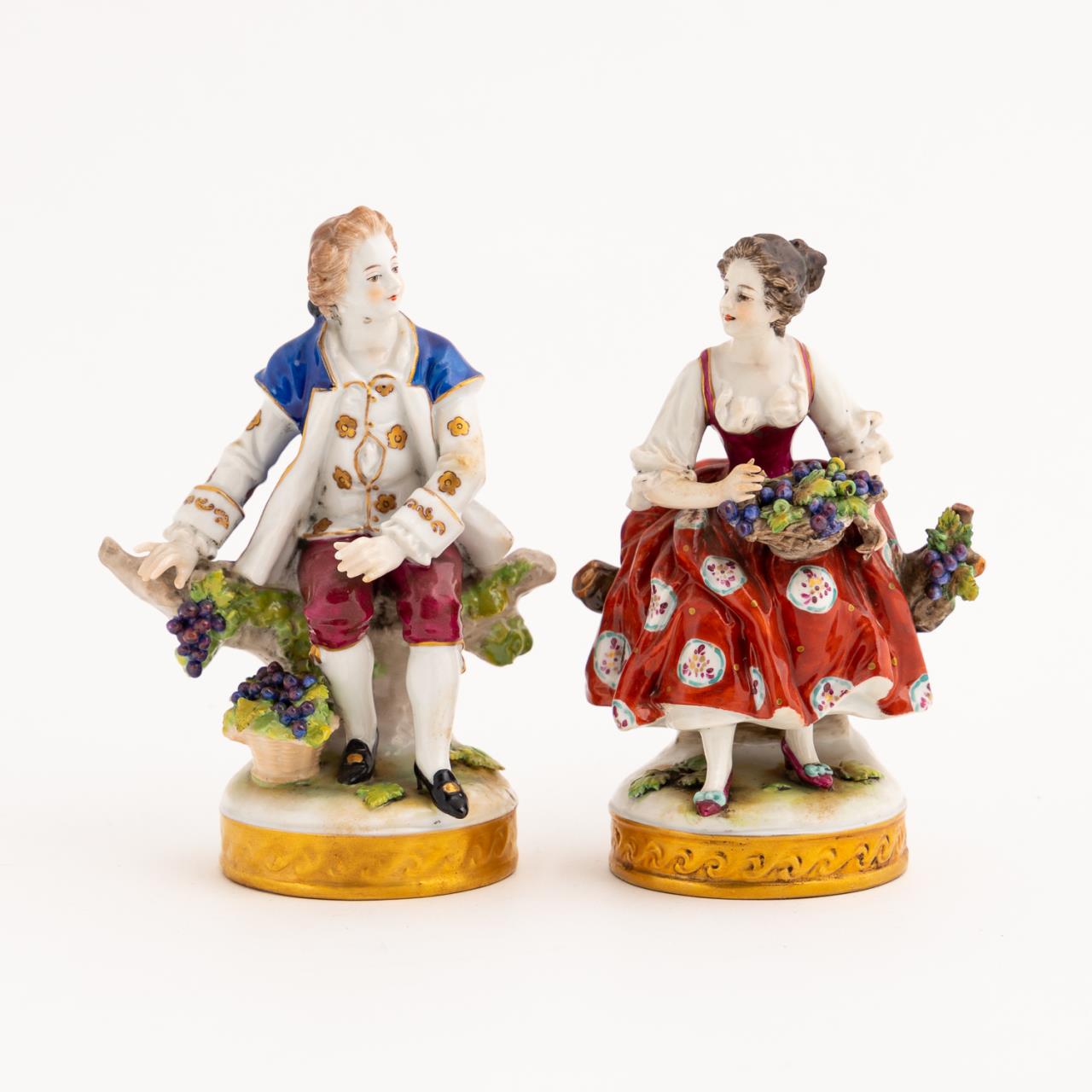 PAIR, GERMAN PORCELAIN FIGURES,