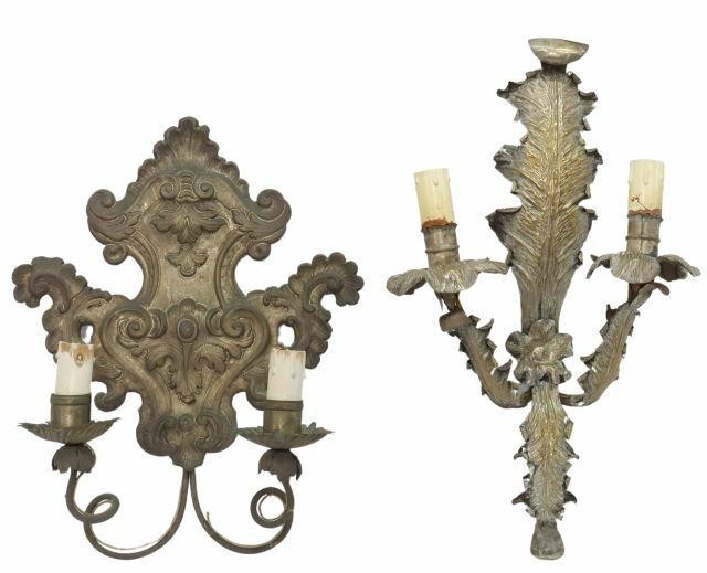 (2) ITALIAN REPOUSSE TWO-LIGHT