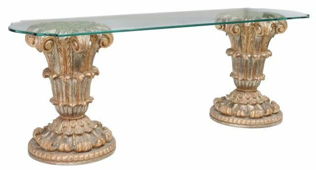 VENETIAN GLASS TOP GILTWOOD PEDESTAL 359a74