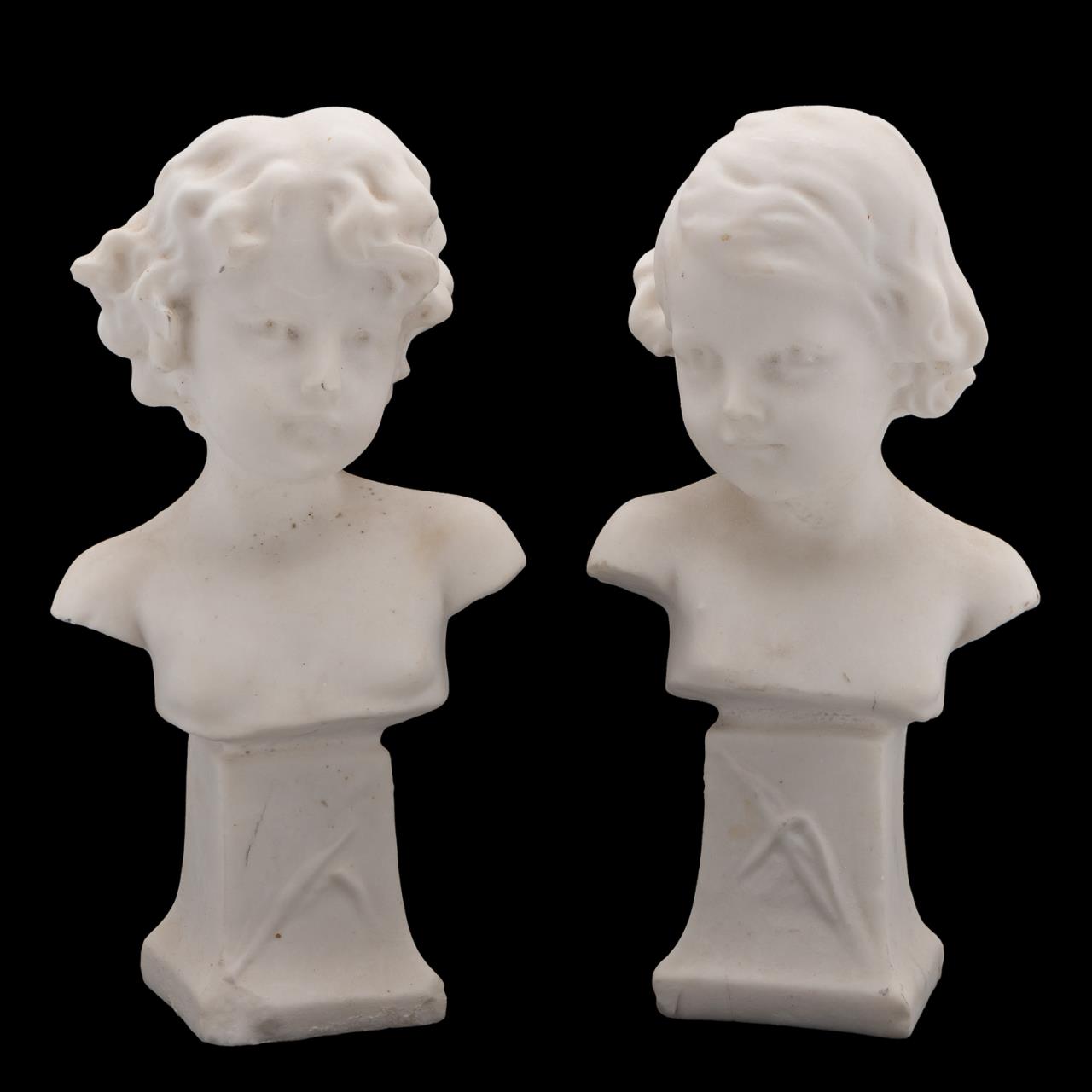 PAIR COMPOSITE MARBLE BUSTS OF 359a6e
