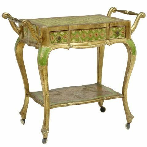 FLORENTINE PARCEL GILT TRAY-TOP