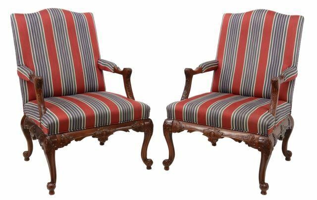 (2) STATESVILLE CHAIR CO. UPHOLSTERED