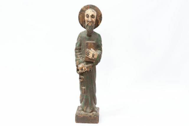 CARVED & PAINTED SANTO ALTAR FIGURE