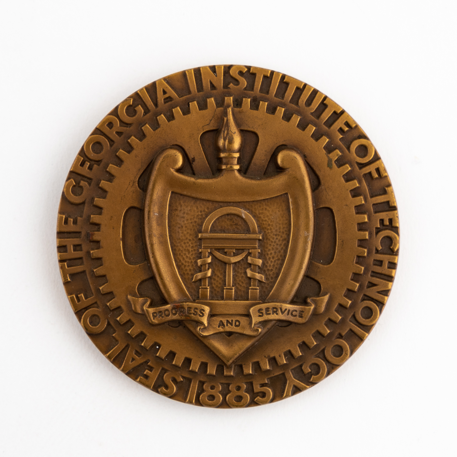 BRONZE GEORGIA TECH SEAL, JULIAN HARRIS