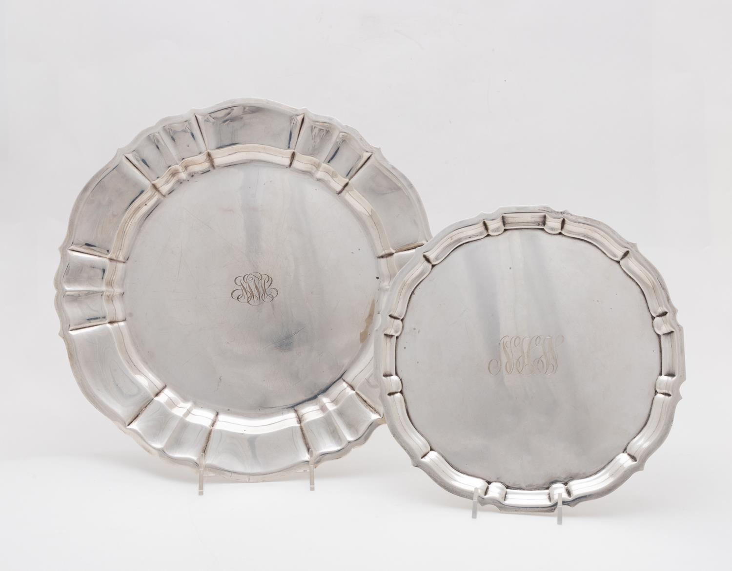 TWO GORHAM STERLING SILVER "CHIPPENDALE"