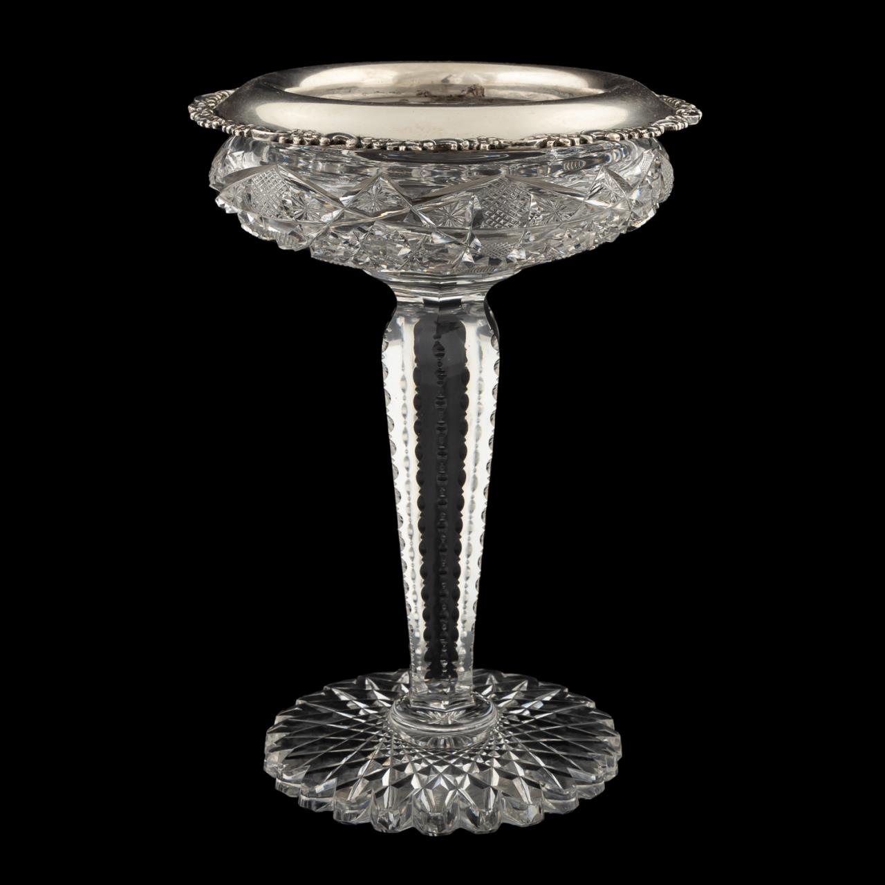 TIFFANY & CO. CUT GLASS COMPOTE