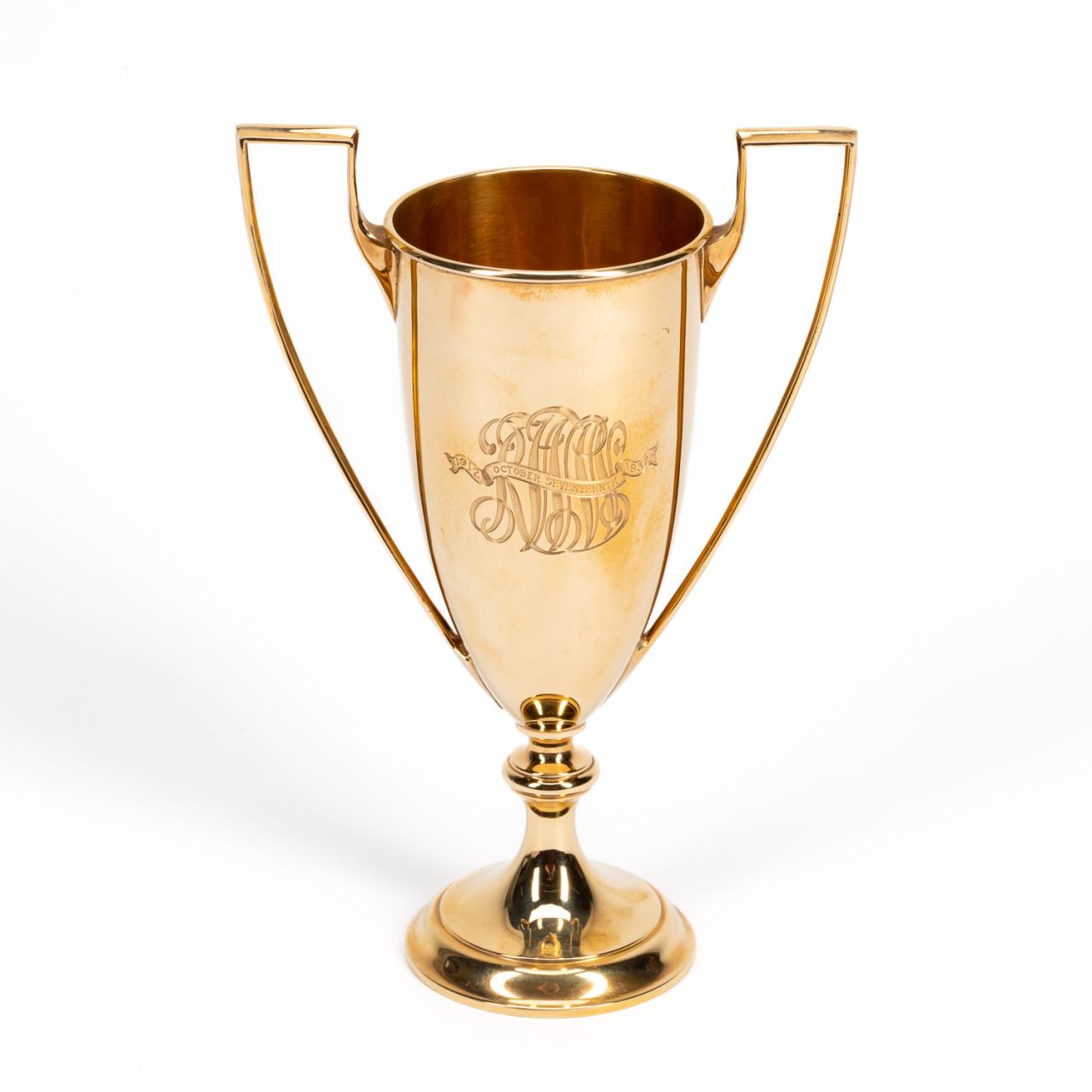 PERSONALIZED GORHAM 14K GOLD TROPHY