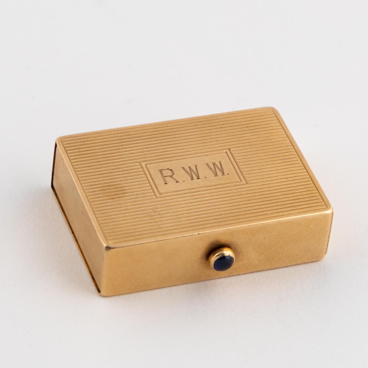 VINTAGE 14K YELLOW GOLD PILL BOX