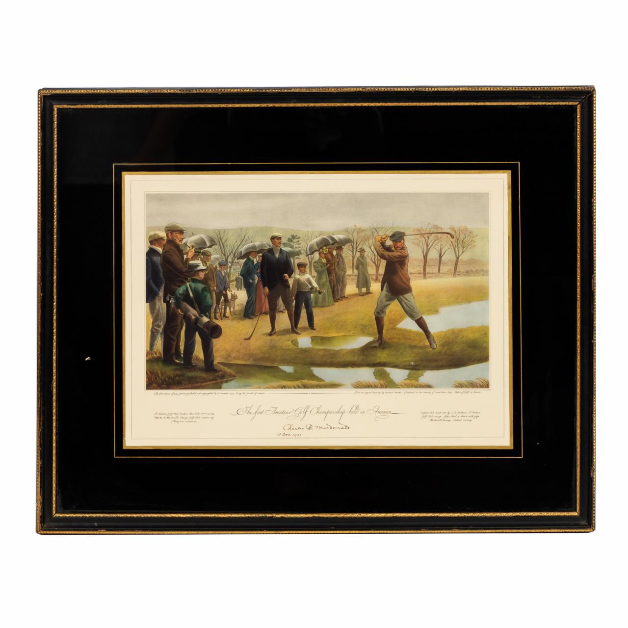 CHARLES MACDONALD SIGNED GOLF LITHOGRAPH  359bf6