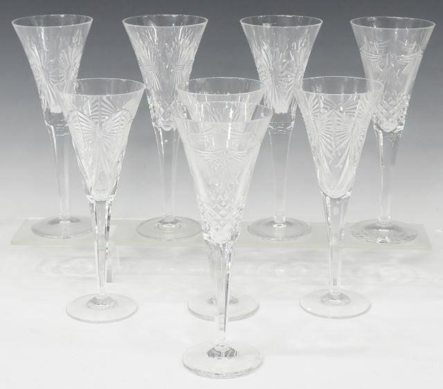 (8) WATERFORD MILLENNIUM CRYSTAL CHAMPAGNE