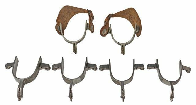 (3 PAIRS) COWBOY SPURS, SILVER