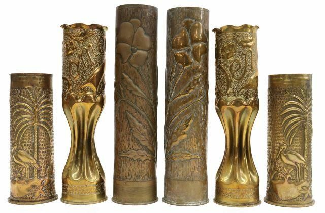 (6) WWI-ERA TRENCH ART ARTILLERY