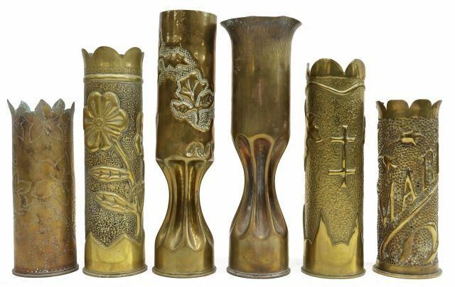 (6) WWI-ERA TRENCH ART ARTILLERY