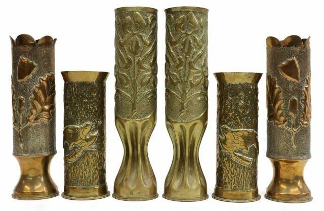 (6) WWI-ERA TRENCH ART ARTILLERY