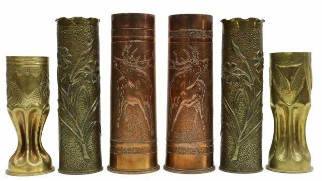 (6) WWI-ERA TRENCH ART ARTILLERY